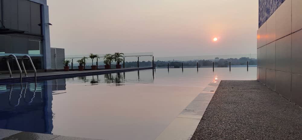 Swimming Pool Sunset View 1